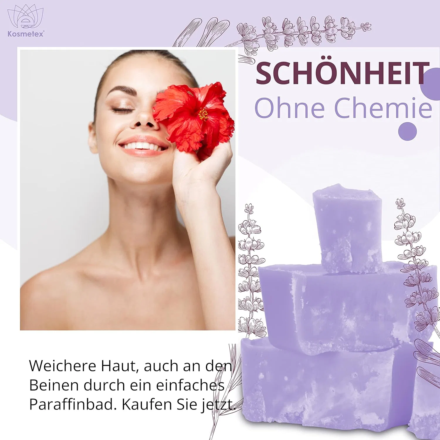 Парафин Kosmetex Lavender Wellness для ванночек ‎Kosmetex — фото 4