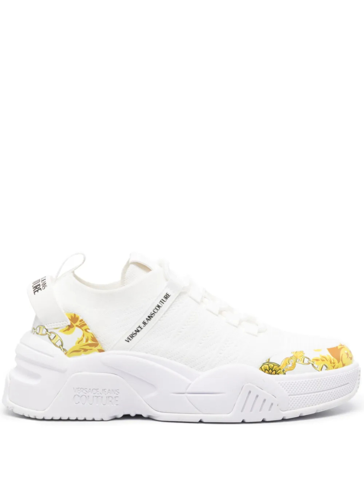 Versace Jeans Couture кроссовки с принтом, белый