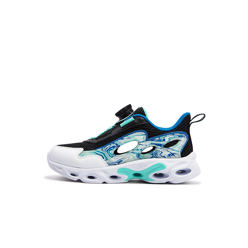 

Дошкольные амортизирующие дышащие детские сандалии Black White XTEP, черный/белый