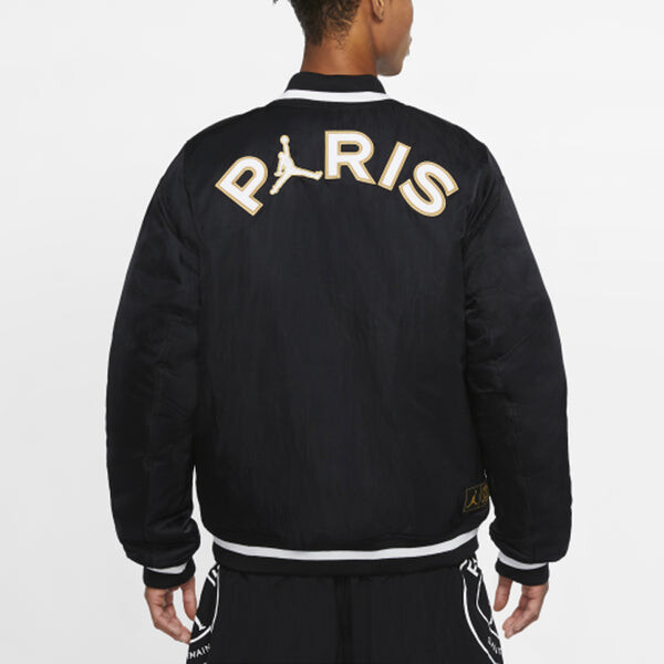 Куртка Air Jordan Paris Saint-Germain Athleisure Casual Sports Jacket Black, черный — фото 4