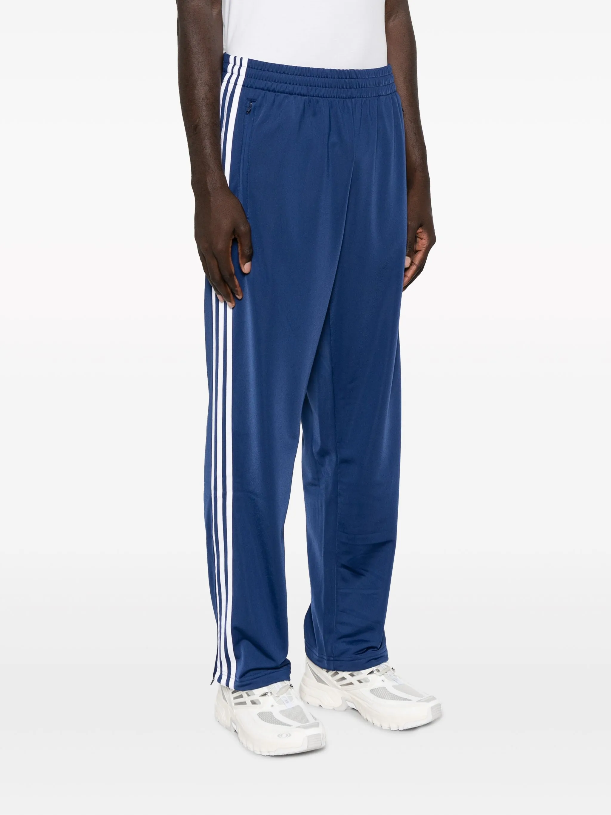 Брюки с полосками и логотипом Adidas, синий — фото 3