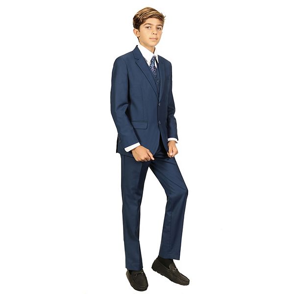Детский костюмный комплект из 6 предметов с рубашкой и аксессуарами Gioberti, Royal Blue — фото 2
