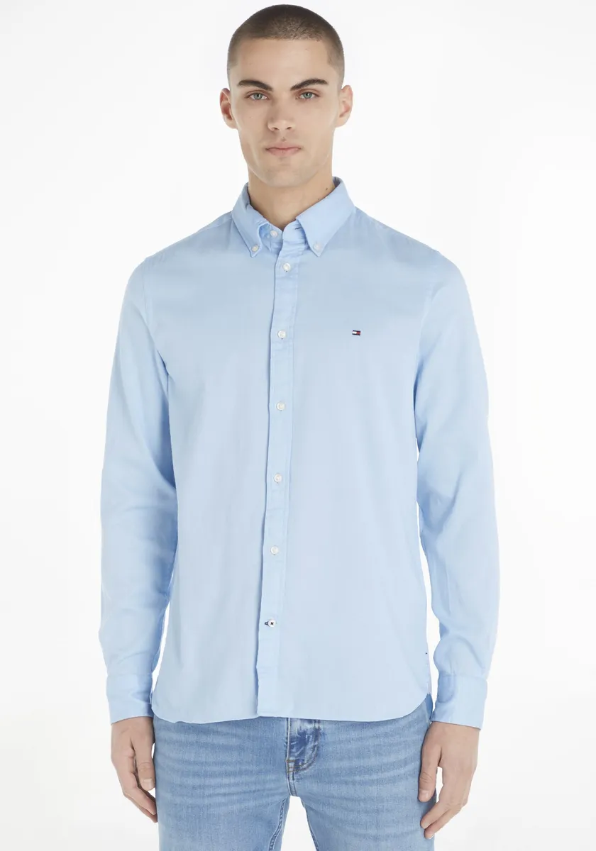 

Рубашка с длинными рукавами Tommy Hilfiger "LA-Shirt Flex Dobby", голубой