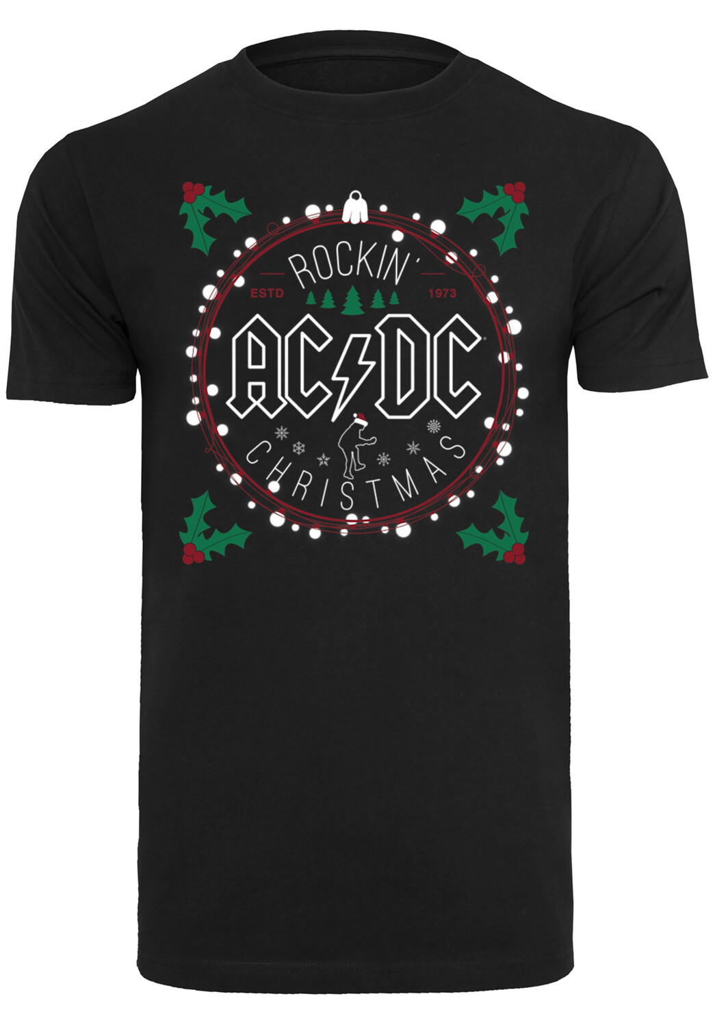 

Футболка F4NT4STIC ACDC Christmas Weihnachten, черный