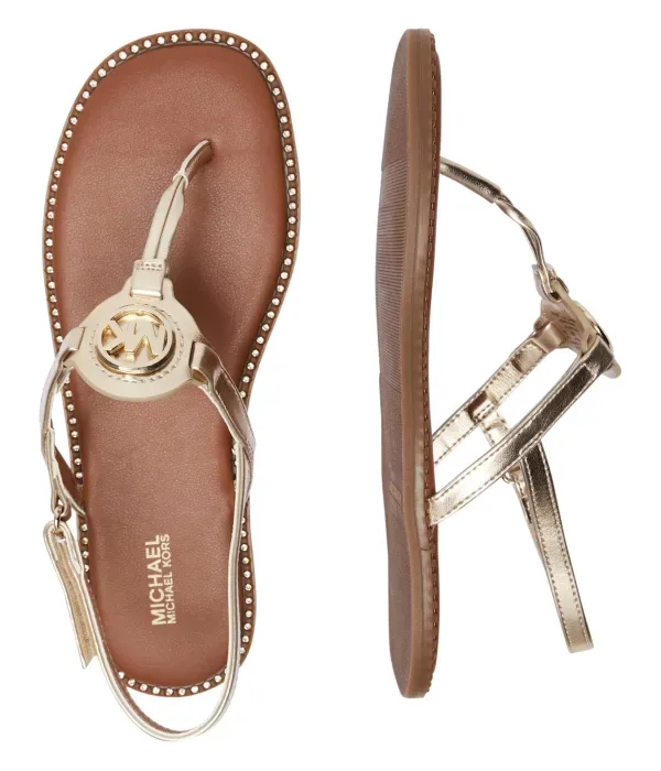 Шлепанцы RILEY Michael Kors Kids, золотой — фото 4