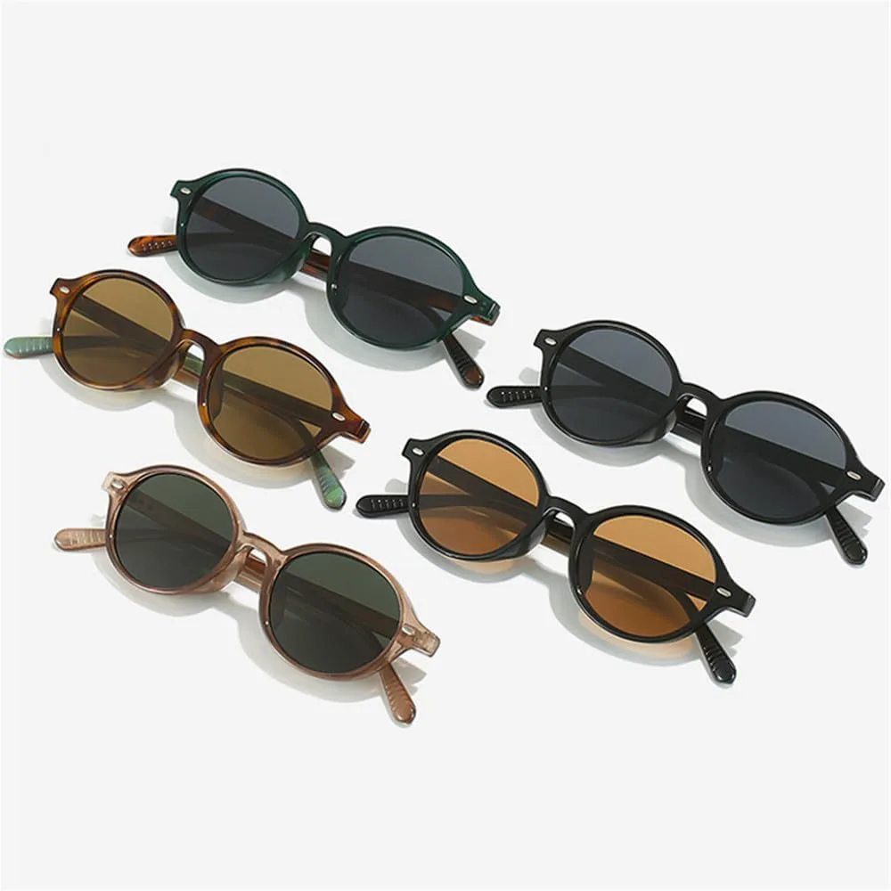 

Овальные солнцезащитные очки в стиле панк с заклепками и градиентными линзами UV400 для женщин и мужчин, для спорта, активного отдыха и бега UYPTK, Black Tea