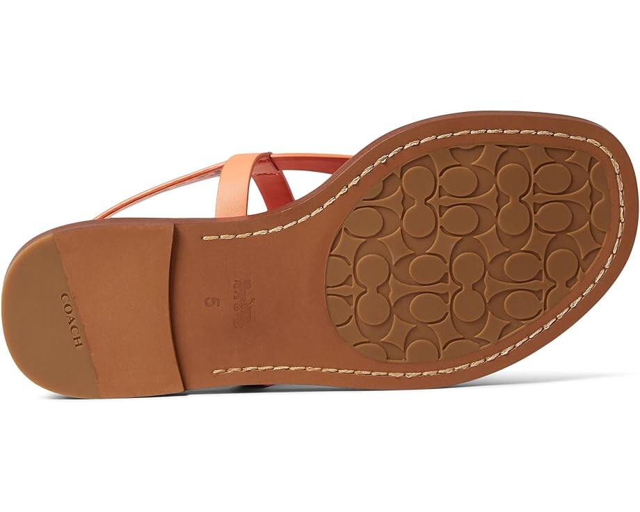 Сандалии COACH Josie Leather Sandal, оранжевый — фото 3