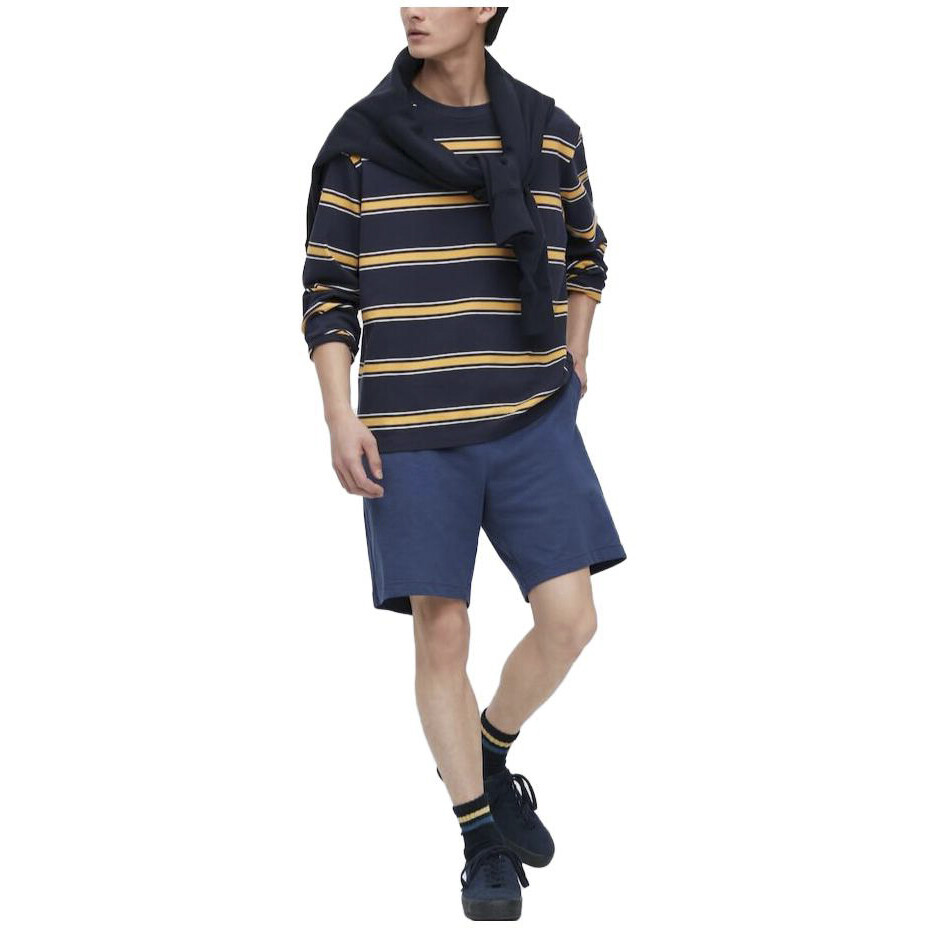 Повседневные шорты мужские синие Uniqlo, синий — фото 3