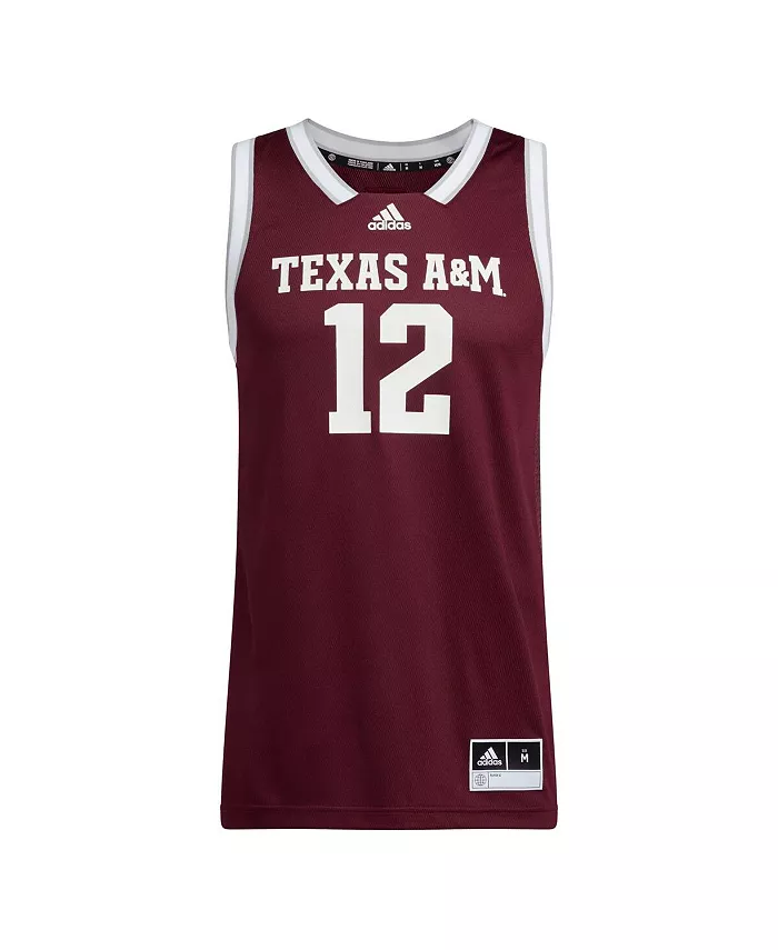 

Мужская баскетбольная майка #12 Texas A&M Aggies Team Swingman adidas, красный