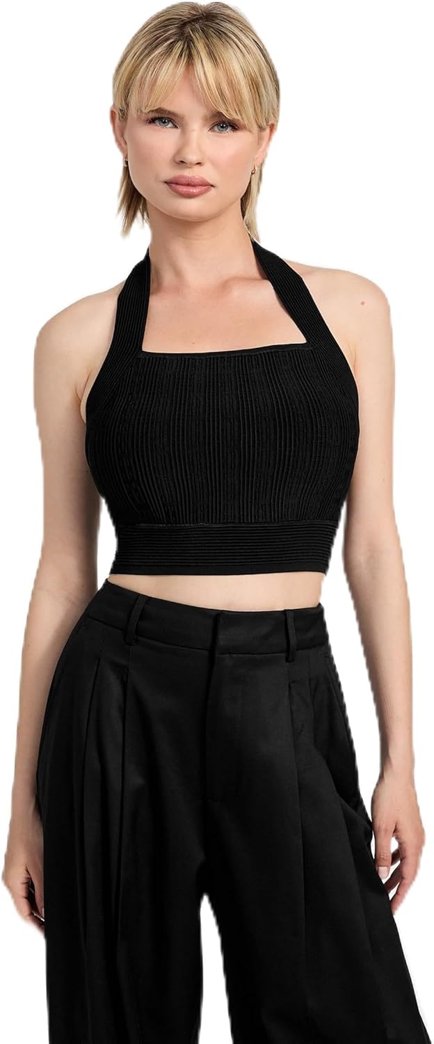 

Топ женский безрукавный на бретелях GUESS Sofie, Jet Black