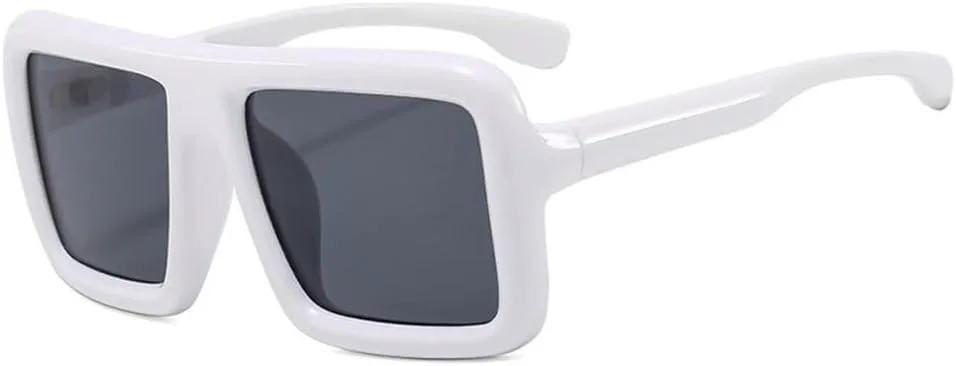 

Большие панк-солнцезащитные очки для мужчин и женщин в толстой оправе, модные винтажные солнцезащитные очки в стиле стимпанк, большие очки TYUVIVO, C2whitegray