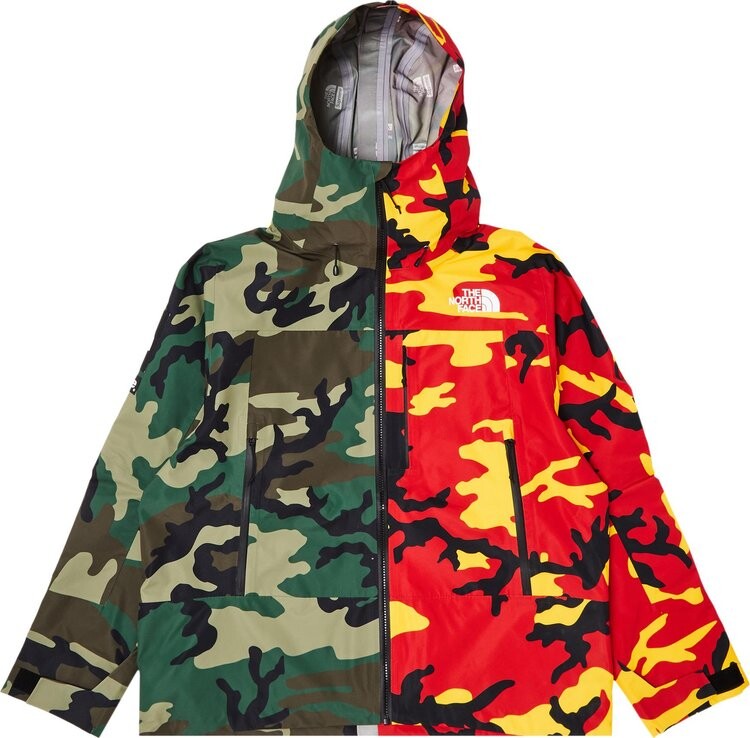 

Куртка Supreme x The North Face Split Taped Seam Shell 'Camo', разноцветный