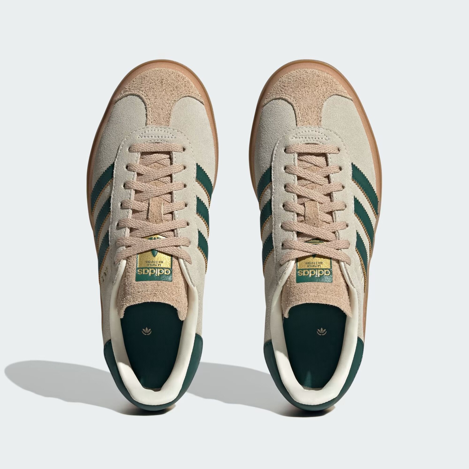 Gazelle Смелые туфли Adidas, цвет Cream White/Collegiate Green/Magic Beige — фото 4