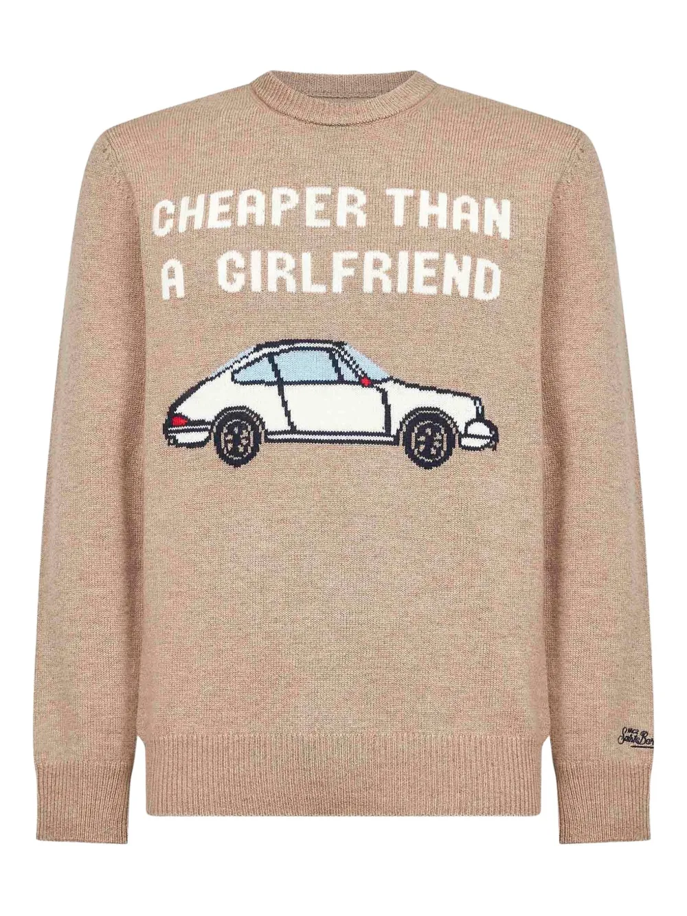 

Свитер с круглым вырезом и мотивом автомобиля Mc2 Saint Barth, нейтральный