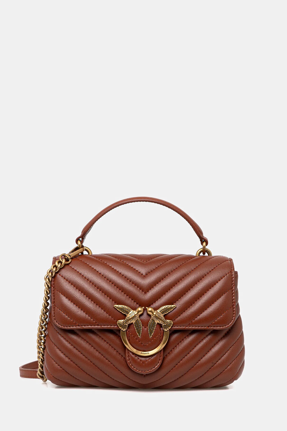 

Сумочка из кожи Pinko, коричневый