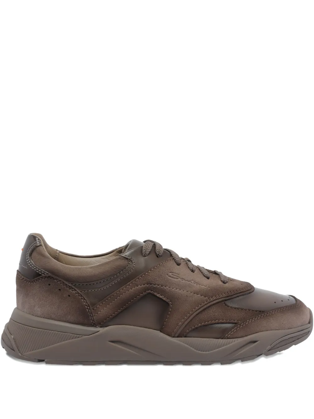 

Кроссовки из кожи и замши Innova Santoni, коричневый