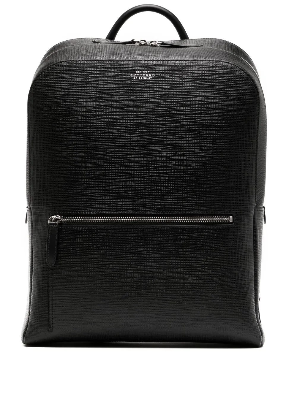 

Рюкзак из зернистой кожи Smythson, черный