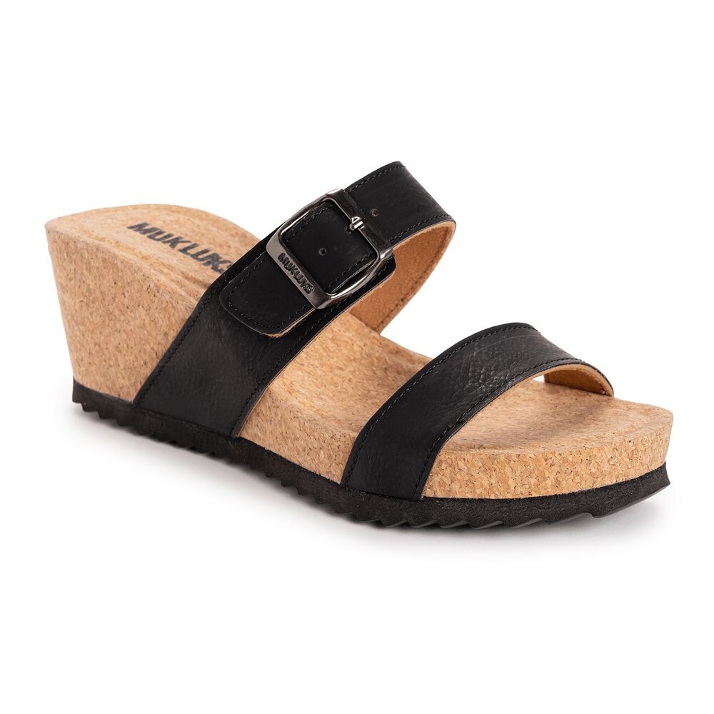 

MUK LUKS Winona Женские босоножки на танкетке, черный