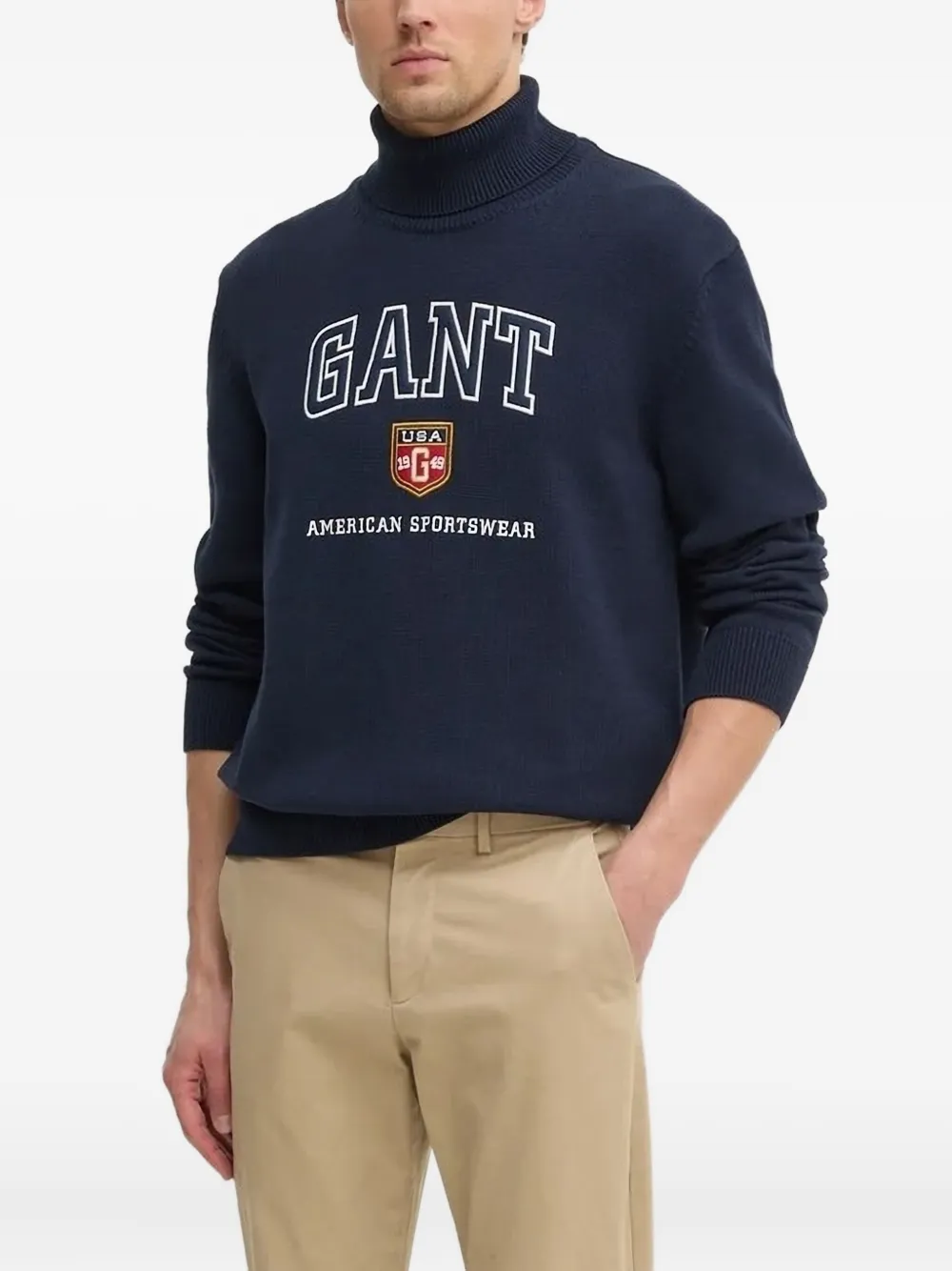 

Водолазка с логотипом Gant, синий