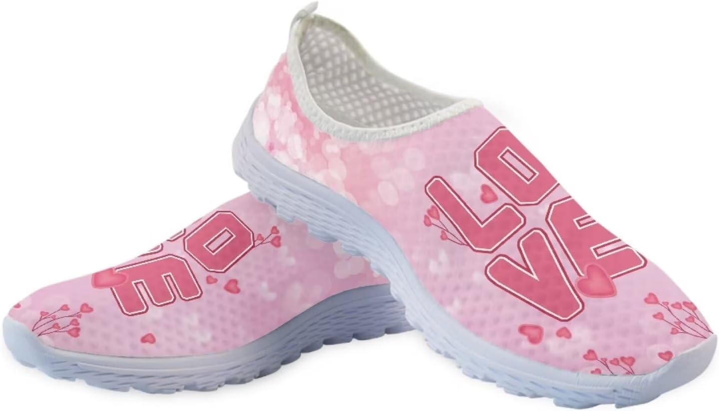 

Легкие водные туфли Binienty для мужчин и женщин с принтом, для дома и улицы, с воздушной сеткой, повседневные аква-обувь, босоножки без шнурков, розовый