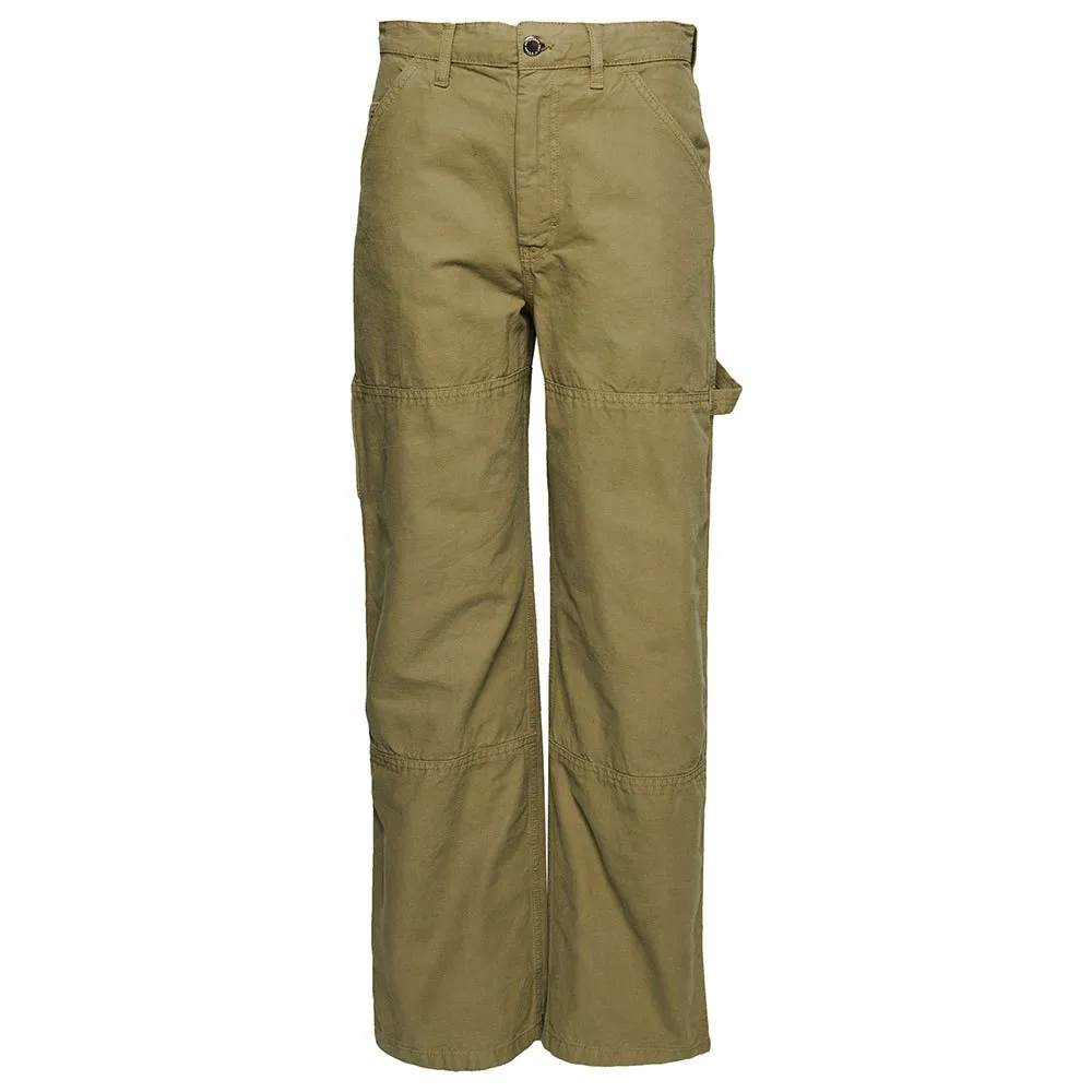 

Брюки Superdry Vintage Wide Carpenter, коричневый