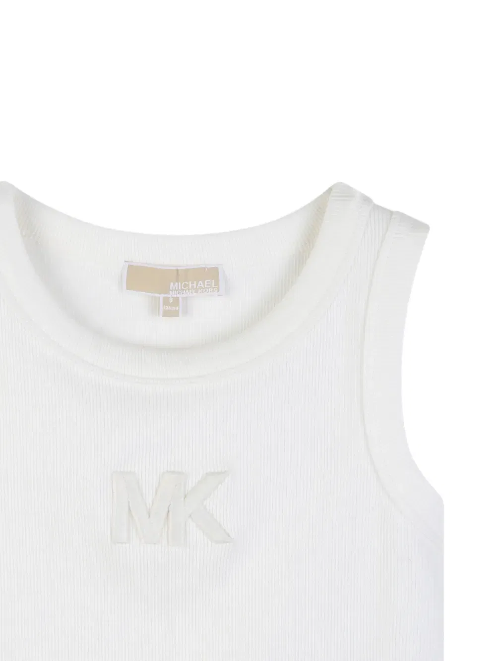 Ребристый топ Michael Kors Kids, белый — фото 3
