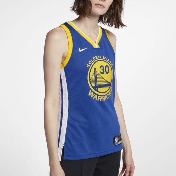 Майка (WMNS) Nike NBA GS Warriors Away Icon Swingman Jersey 'Curry-Blue', синий — фото 2