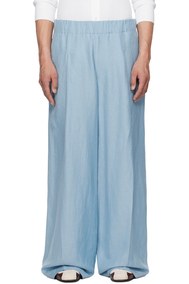 

Брюки на шнурке Dries Van Noten, синий