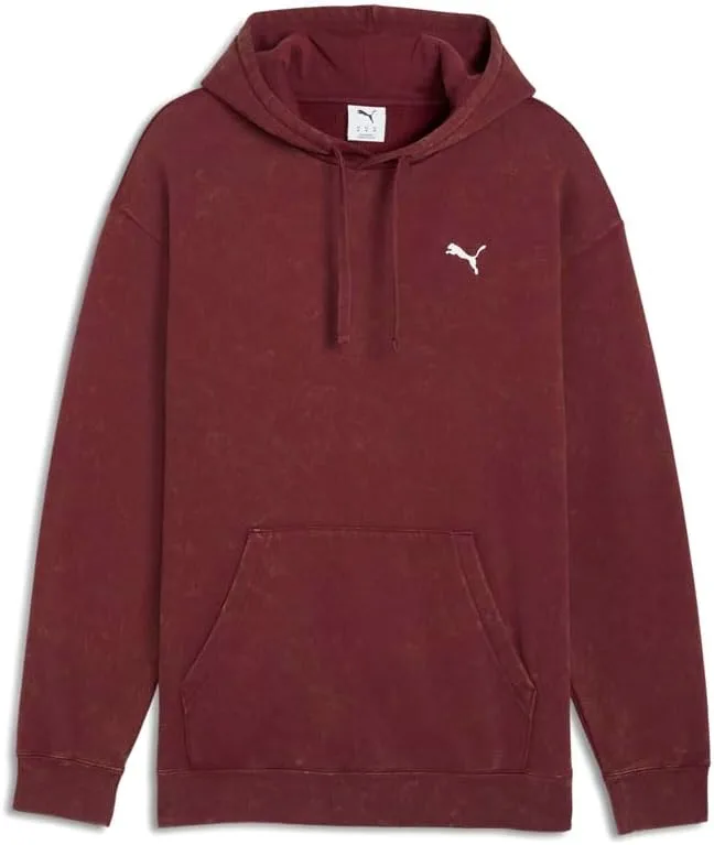 

PUMA Essentials Elevated Relaxed Wash Hoodie Fl — красный