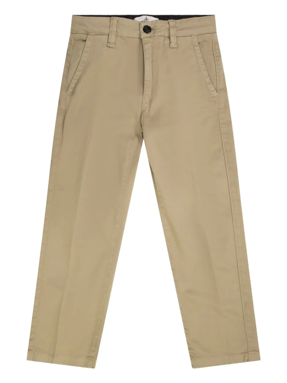 

Брюки чинос с нашивкой-логотипом Stone Island Junior, бежевый
