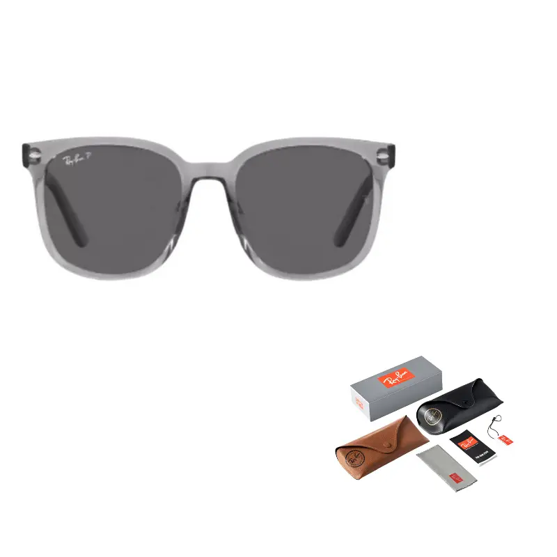 

RayBan Солнцезащитные очки Ray Ban квадратной формы, [Polarized]659981 Transparent Gray Frame with Dark Gray Lens