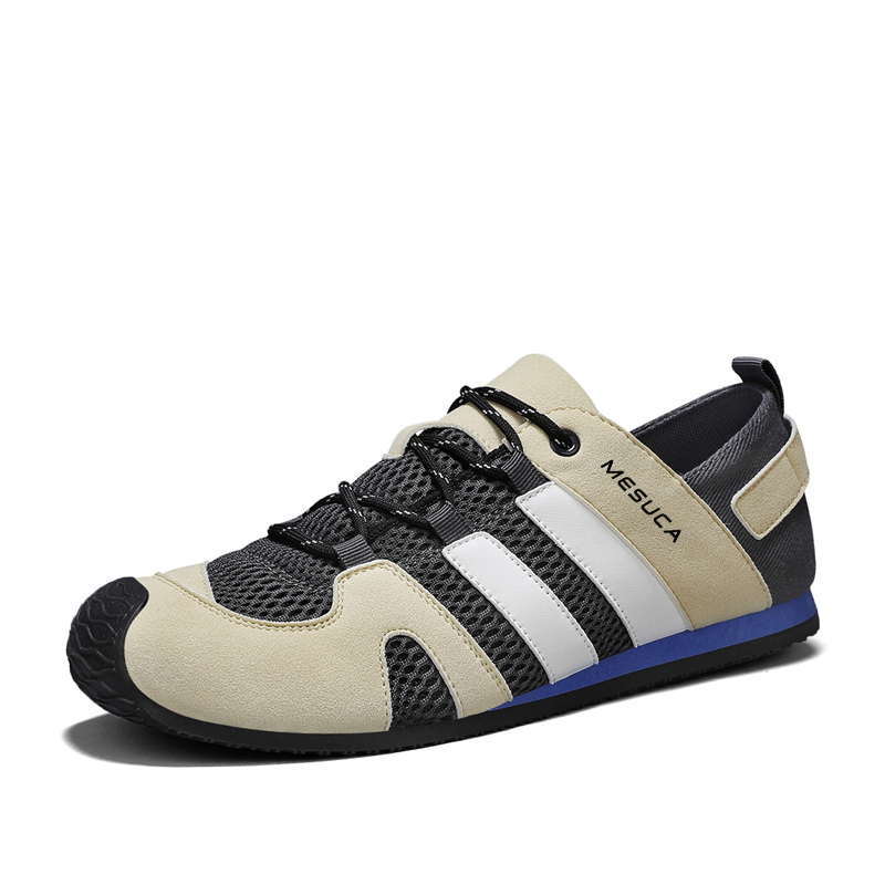 

MESUCA Низкие повседневные мужские туфли черный хаки, цвет Black Khaki