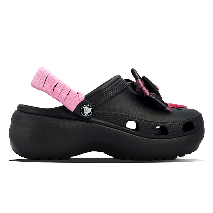 Crocs Классические платформенные клоги женские черно-розовые, цвет Black Pink — фото 3