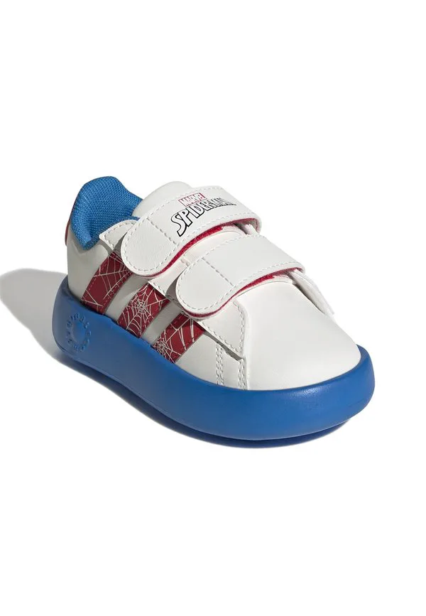Кроссовки grand court spider-man унисекс для бега по шоссе Adidas Performance, Cloud White/Pure Ruby/Bright Blue — фото 3