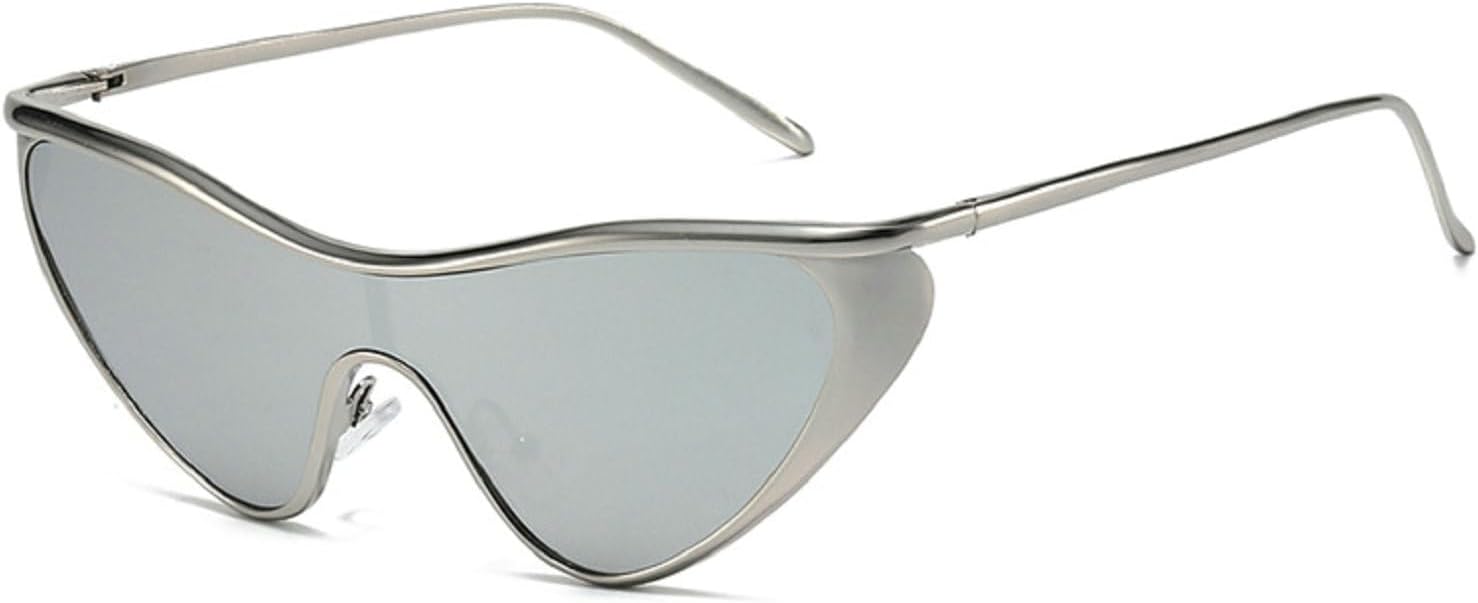 

Винтажные солнцезащитные очки «кошачий глаз» для женщин, модные солнцезащитные очки в металлической оправе, летние солнцезащитные очки с защитой от УФ-излучения 3777 Melrose, Silver