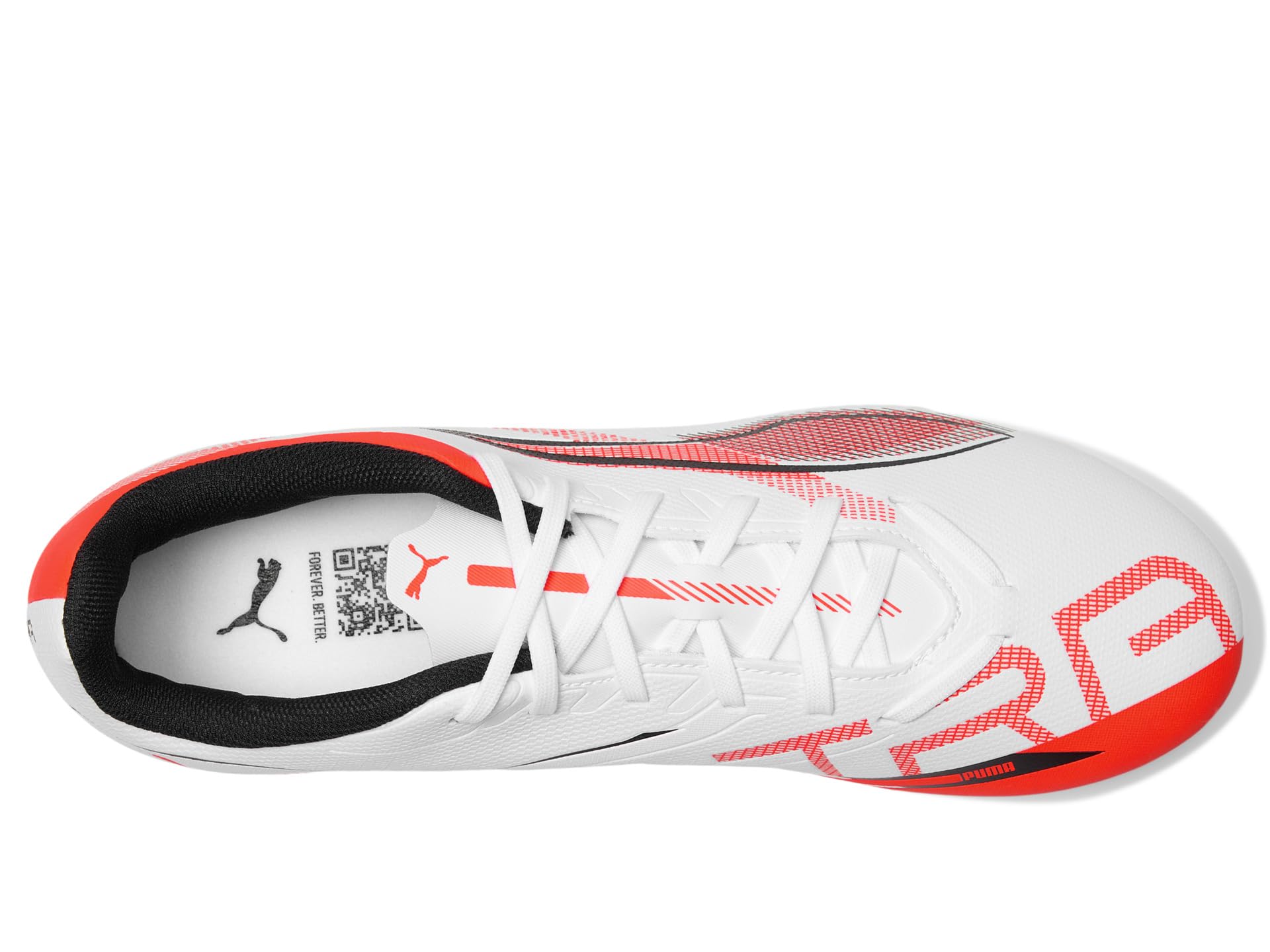 Кроссовки PUMA Ultra 5 Play Firm, Artificial Ground Soccer Cleats, цвет Puma White-Puma Black-Glowing Red — фото 2