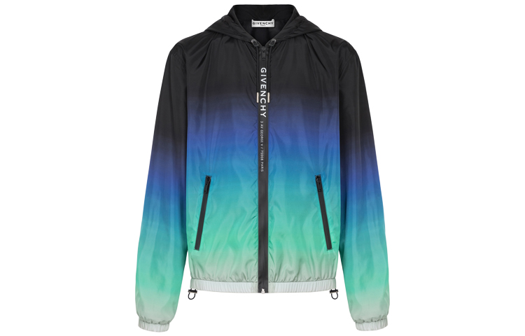 

Ветровка Givenchy из выцветшего нейлона с адресной тесьмой, черная, Черный, Ветровка Givenchy из выцветшего нейлона с адресной тесьмой, черная