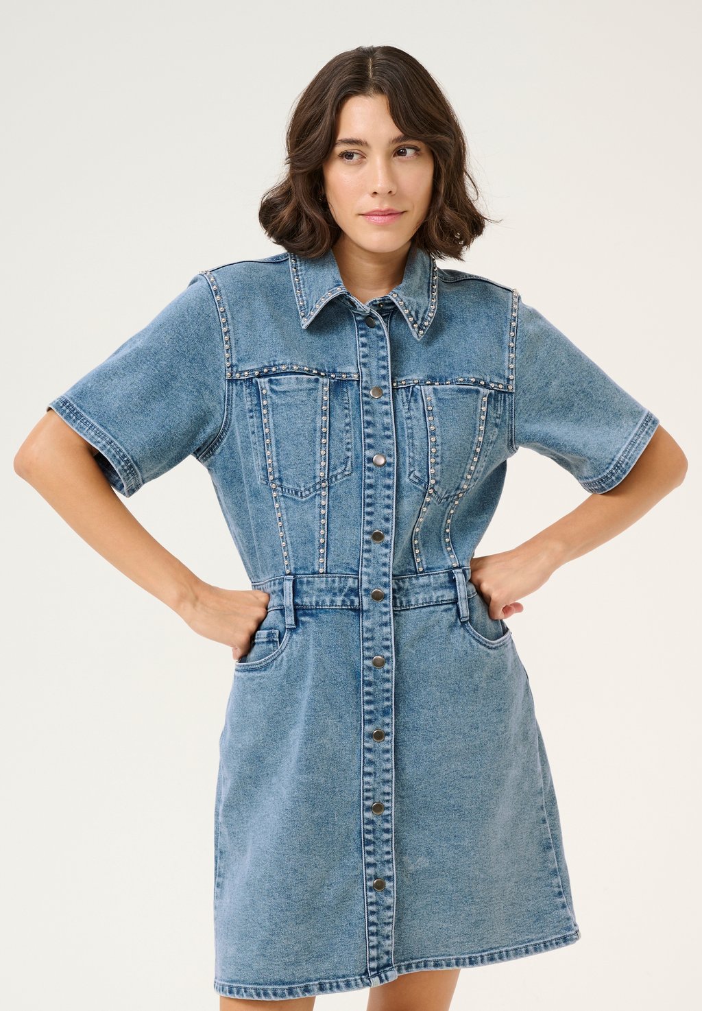 

Джинсовое платье KADORIANA Kaffe, цвет Washed Blue Denim