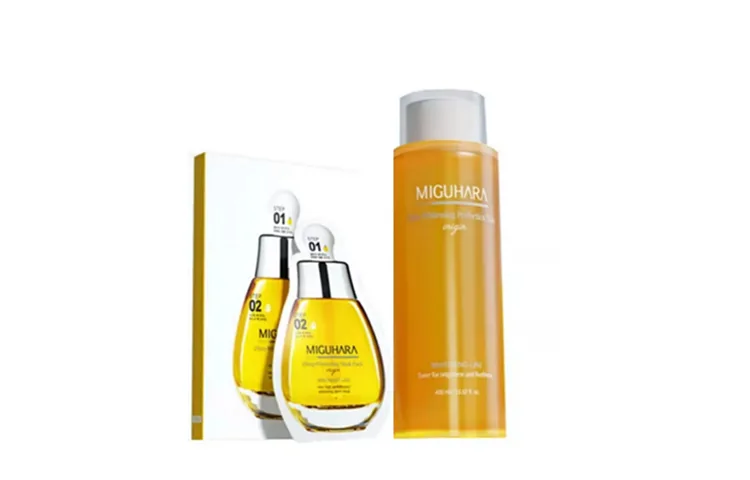 Тоник Miguhara — Для осветления кожи с увлажнением и антиоксидантами, + whitening essence mask 1 box/5, 400 мл