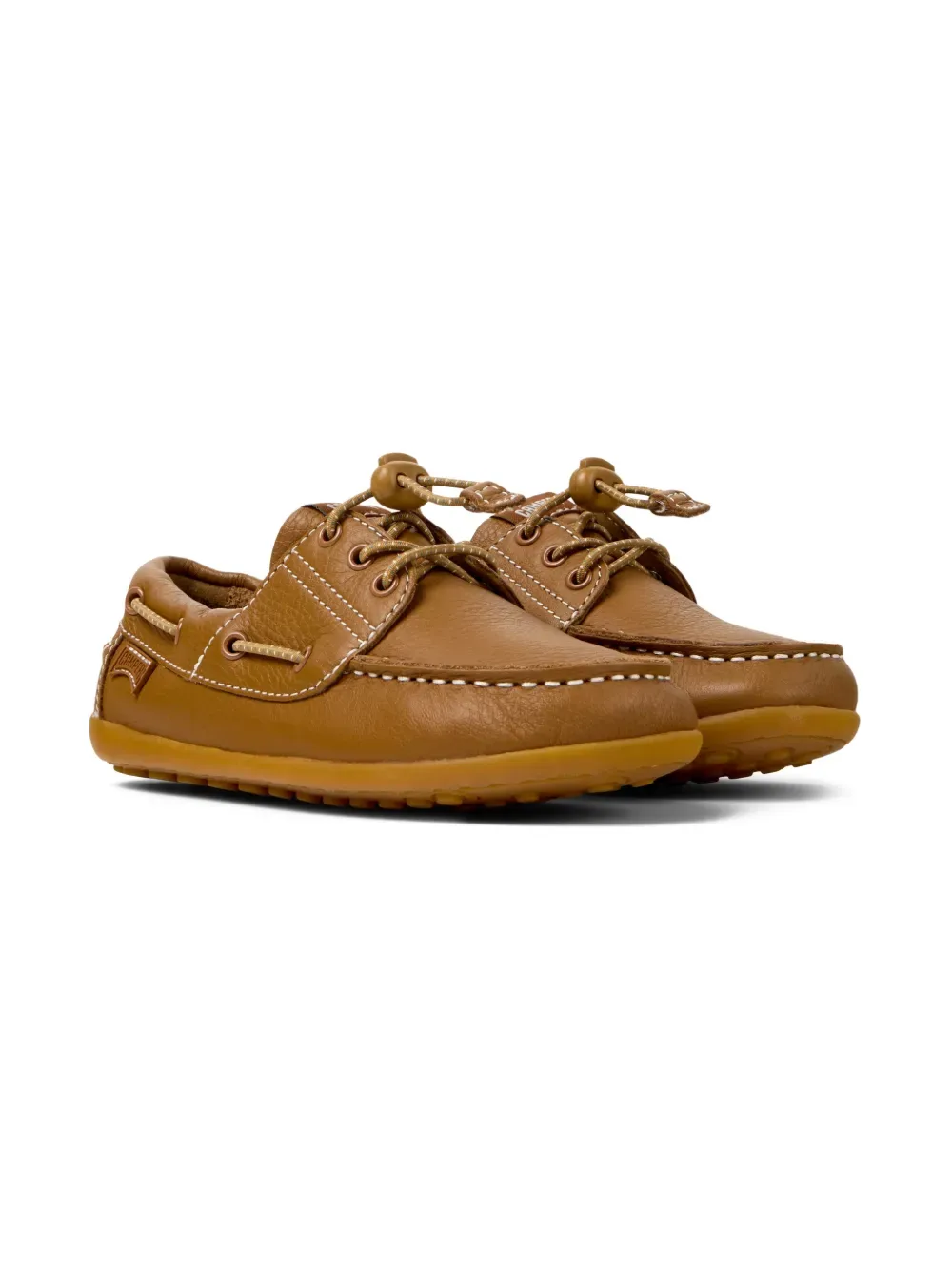 Мокасины Camper Peu Cami Kids, натуральная кожа, коричневый