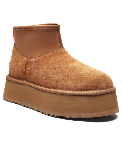 Классические кожаные зимние ботинки Mini Dipper Ugg, коричневый