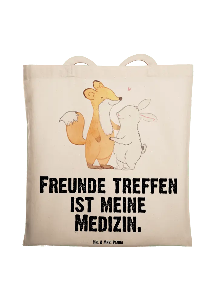

Сумка для переноски Mr & Mrs Panda Fuchs Hase Freunde treffen, кремовый