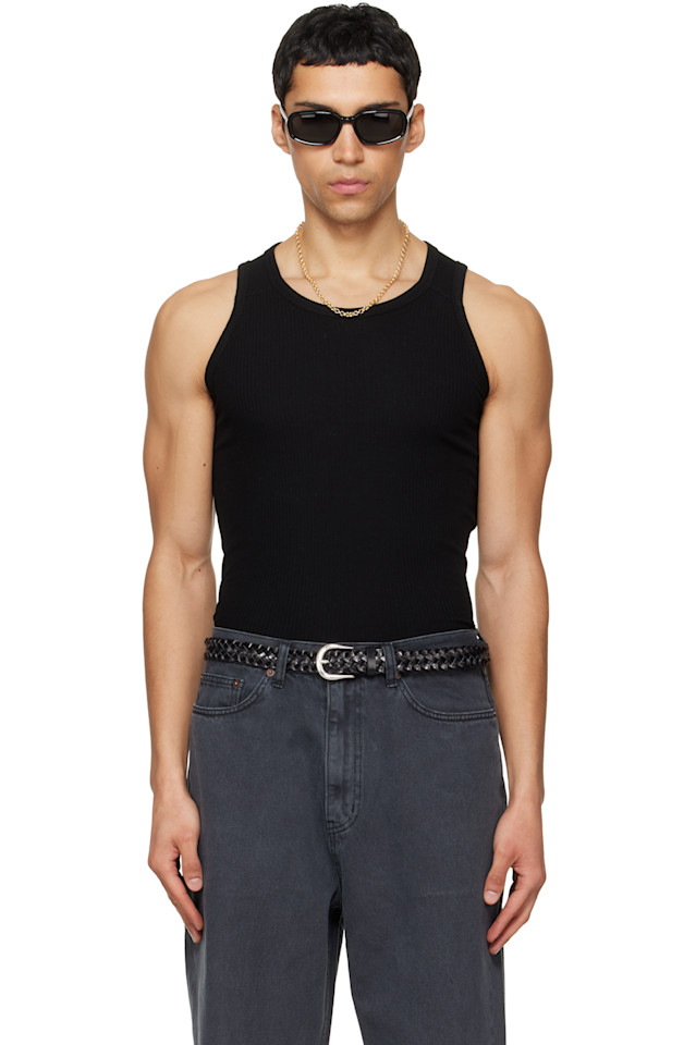 

Топ в рубчик из шелкового лиоцелла Tonywack, черный