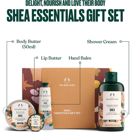 Подарочный набор The Body Shop Shea Essentials: Гель для душа и Крем для тела — фото 2