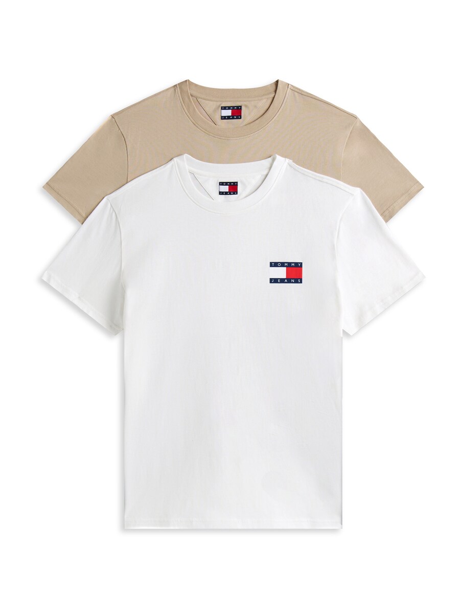 

Рубашка Tommy Jeans, цвет Dark beige/White