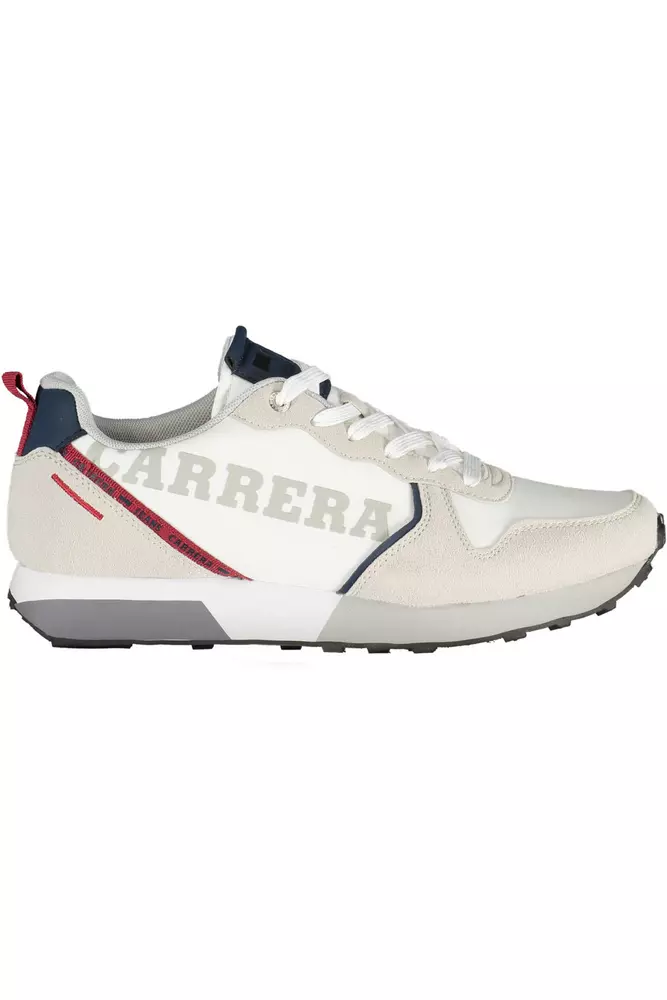 

Белые мужские кроссовки из эко-кожи Carrera