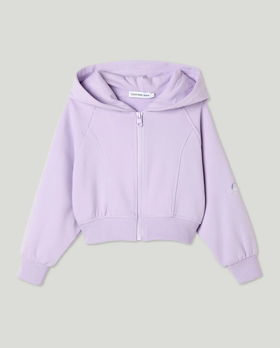 

Толстовка на молнии для девочек Calvin Klein, цвет Lila