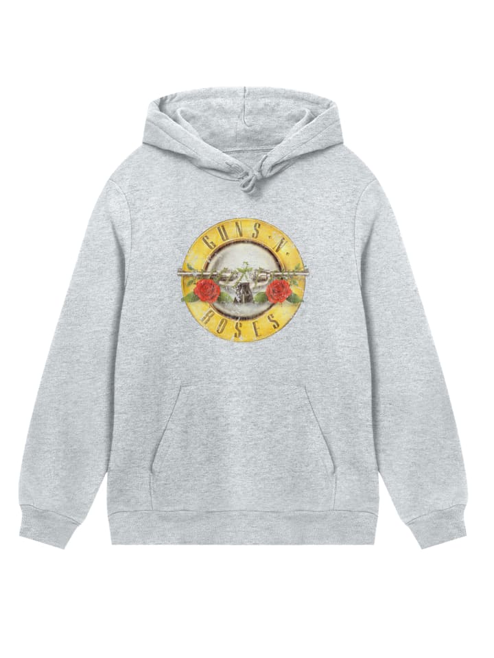 

Толстовка с капюшоном Guns 'n' Roses Vintage Logo Rock Music Band в пестром сером цвете F4NT4STIC