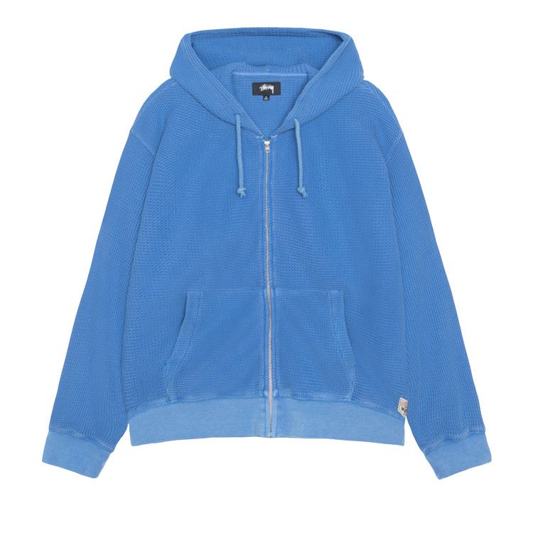 

Худи Stussy Double Layer Waffle Zip Hoodie, Blue