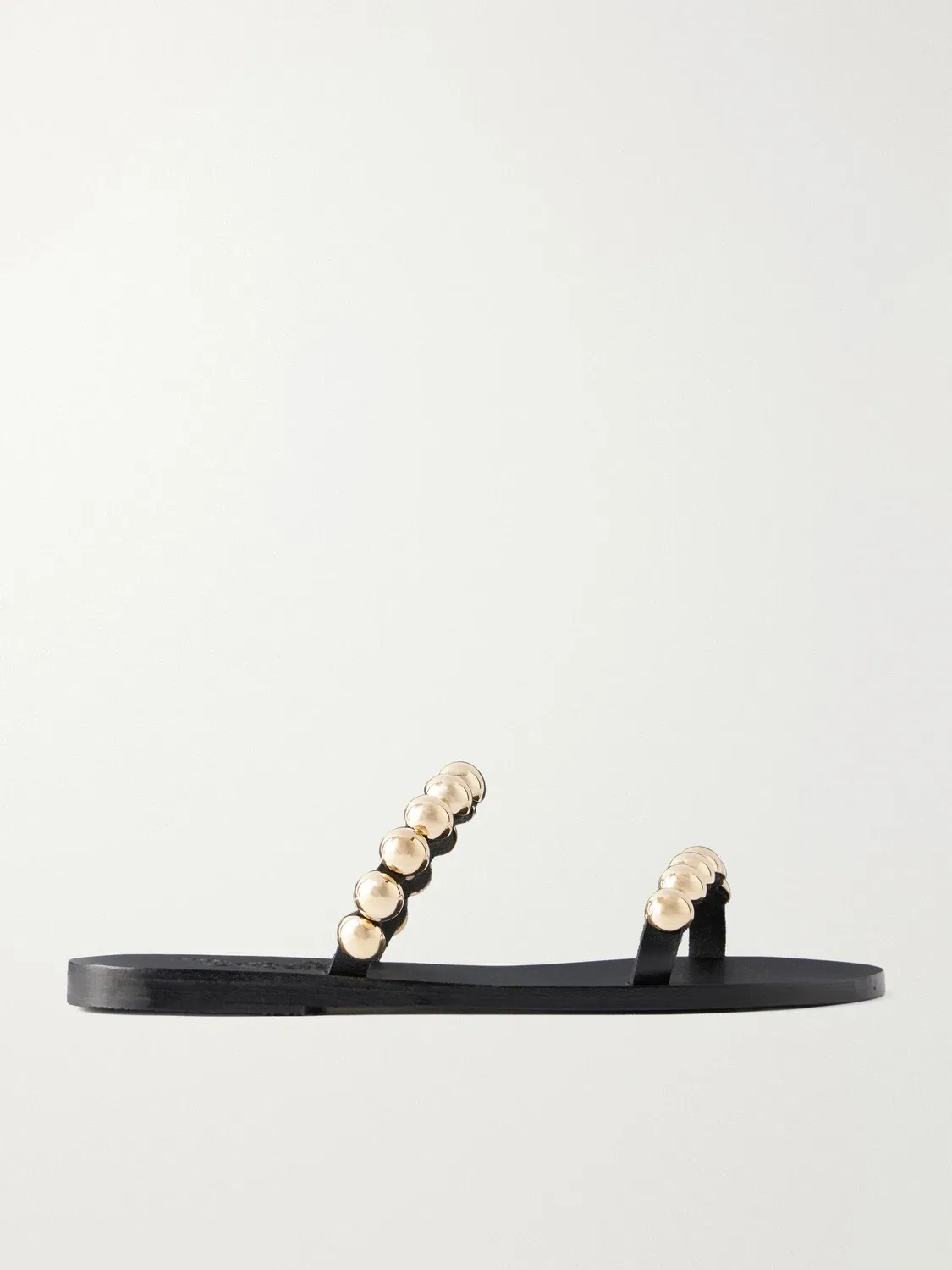 Кожаные балетки Lambri с заклепками Ancient Greek Sandals, черный